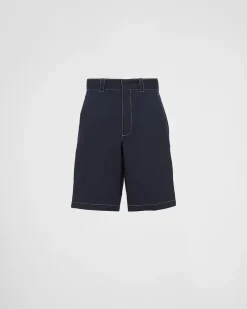 Hombre Prada PANTALONES Y BERMUDAS^Bermudas De Popelín Elástico