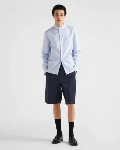 Hombre Prada PANTALONES Y BERMUDAS^Bermudas De Popelín Elástico