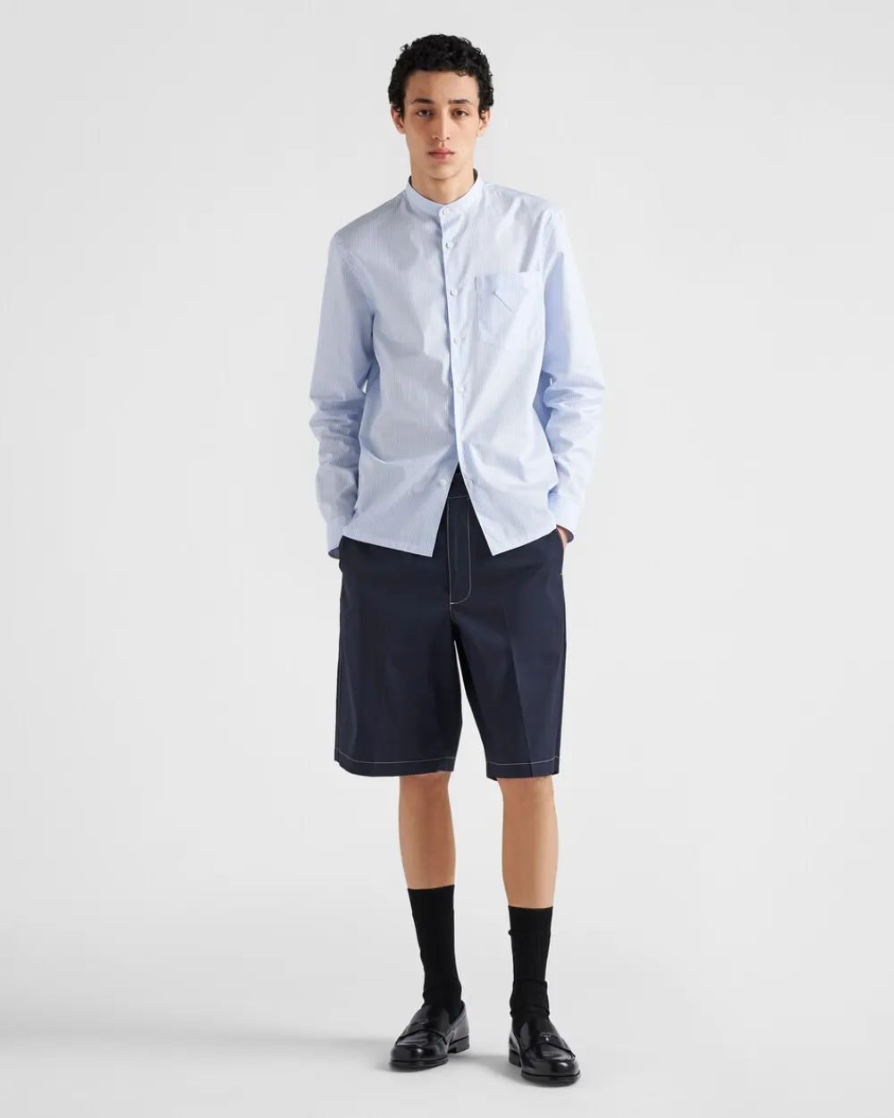 Hombre Prada PANTALONES Y BERMUDAS^Bermudas De Popelín Elástico