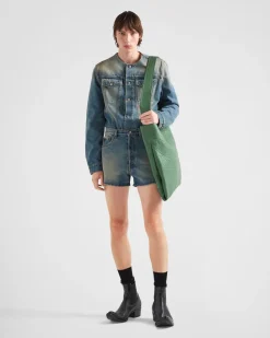 Hombre Prada TEJIDO VAQUERO^Bermudas Vaqueras