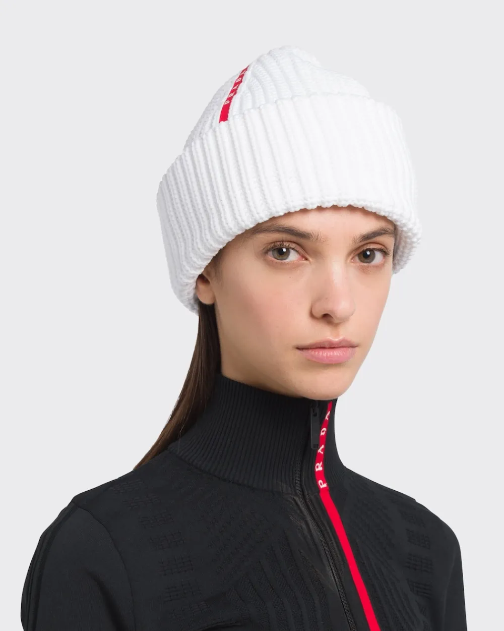 Mujer Prada ACCESORIOS^Boina Ribeteada De Re-nylon Técnico Reciclado
