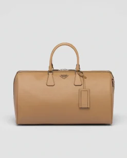 Hombre Prada BOLSOS DE VIAJE^Bolsa De Lona En Piel Saffiano