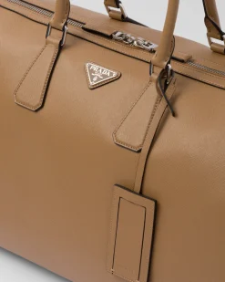 Hombre Prada BOLSOS DE VIAJE^Bolsa De Lona En Piel Saffiano