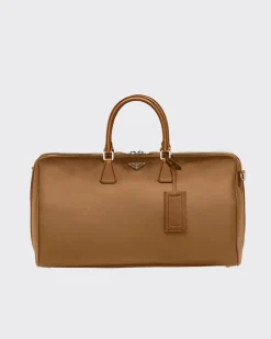Hombre Prada BOLSOS DE VIAJE^Bolsa De Lona En Piel Saffiano