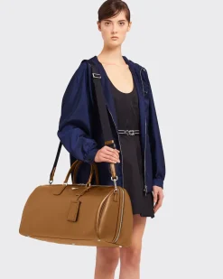 Hombre Prada BOLSOS DE VIAJE^Bolsa De Lona En Piel Saffiano