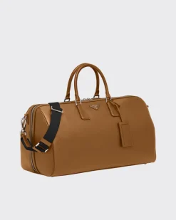 Hombre Prada BOLSOS DE VIAJE^Bolsa De Lona En Piel Saffiano