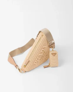 Mujer Prada PRADA SUMMER BAGS|BOLSOS DE HOMBRO^Bolso Bandolera De Croché Con Triángulo De