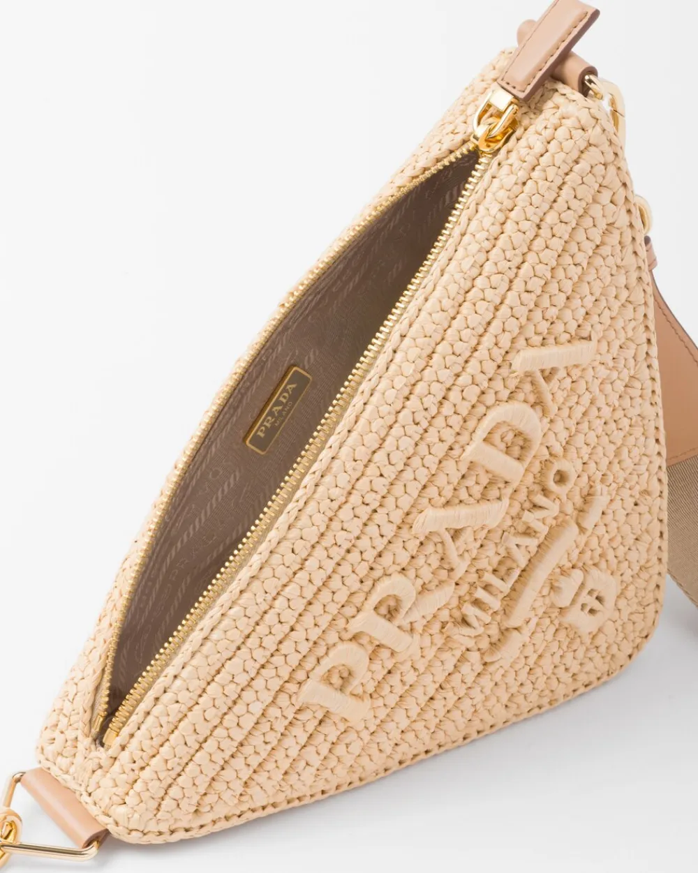 Mujer Prada PRADA SUMMER BAGS|BOLSOS DE HOMBRO^Bolso Bandolera De Croché Con Triángulo De