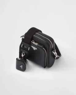 Hombre Prada BOLSOS MENSAJEROS^Bolso Bandolera De Piel Con Pouch