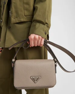 Hombre Prada BOLSOS MENSAJEROS^Bolso Bandolera De Piel Saffiano