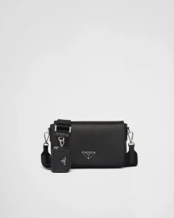 Hombre Prada BOLSOS MENSAJEROS^Bolso Bandolera De Piel Saffiano