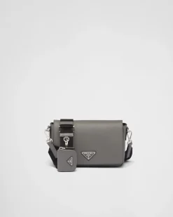 Hombre Prada BOLSOS MENSAJEROS^Bolso Bandolera De Piel Saffiano