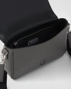 Hombre Prada BOLSOS MENSAJEROS^Bolso Bandolera De Piel Saffiano