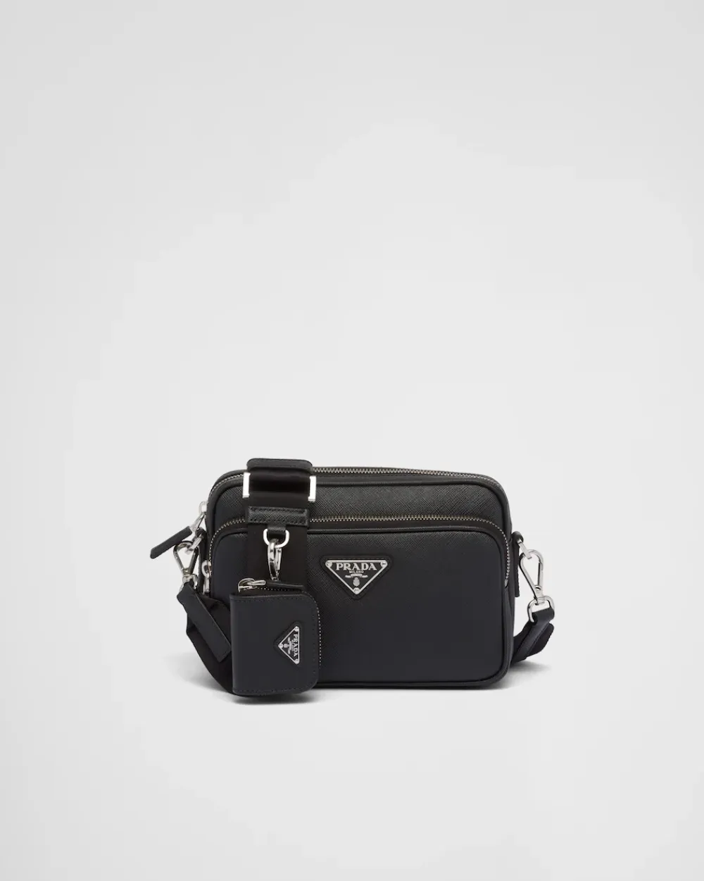 Hombre Prada BOLSOS MENSAJEROS^Bolso Bandolera De Piel Saffiano