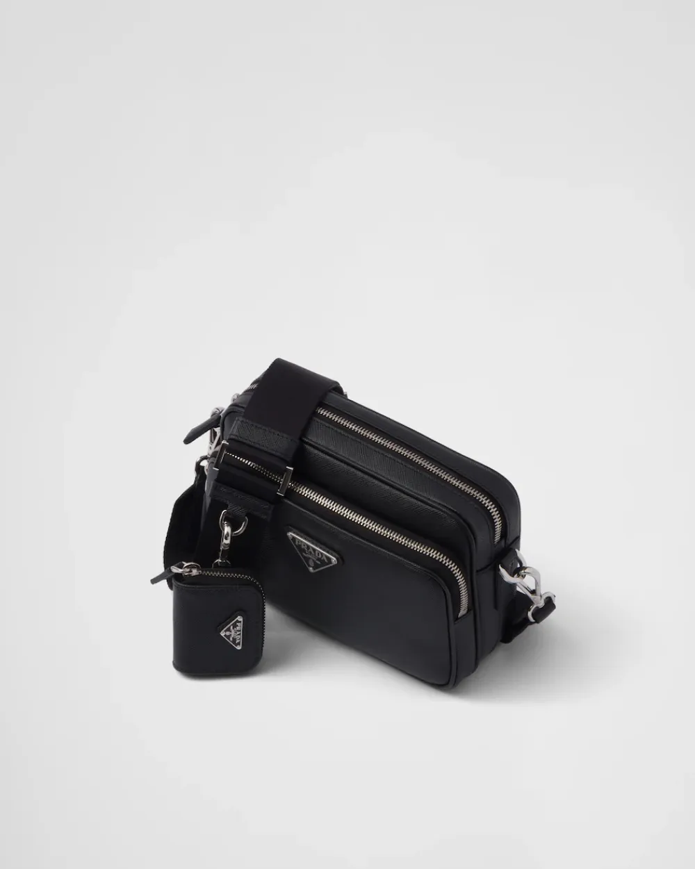Hombre Prada BOLSOS MENSAJEROS^Bolso Bandolera De Piel Saffiano