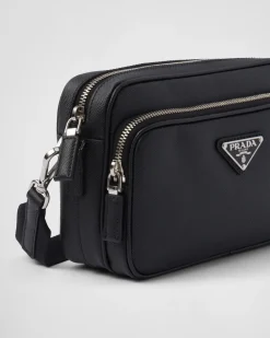 Hombre Prada BOLSOS MENSAJEROS^Bolso Bandolera De Piel Saffiano