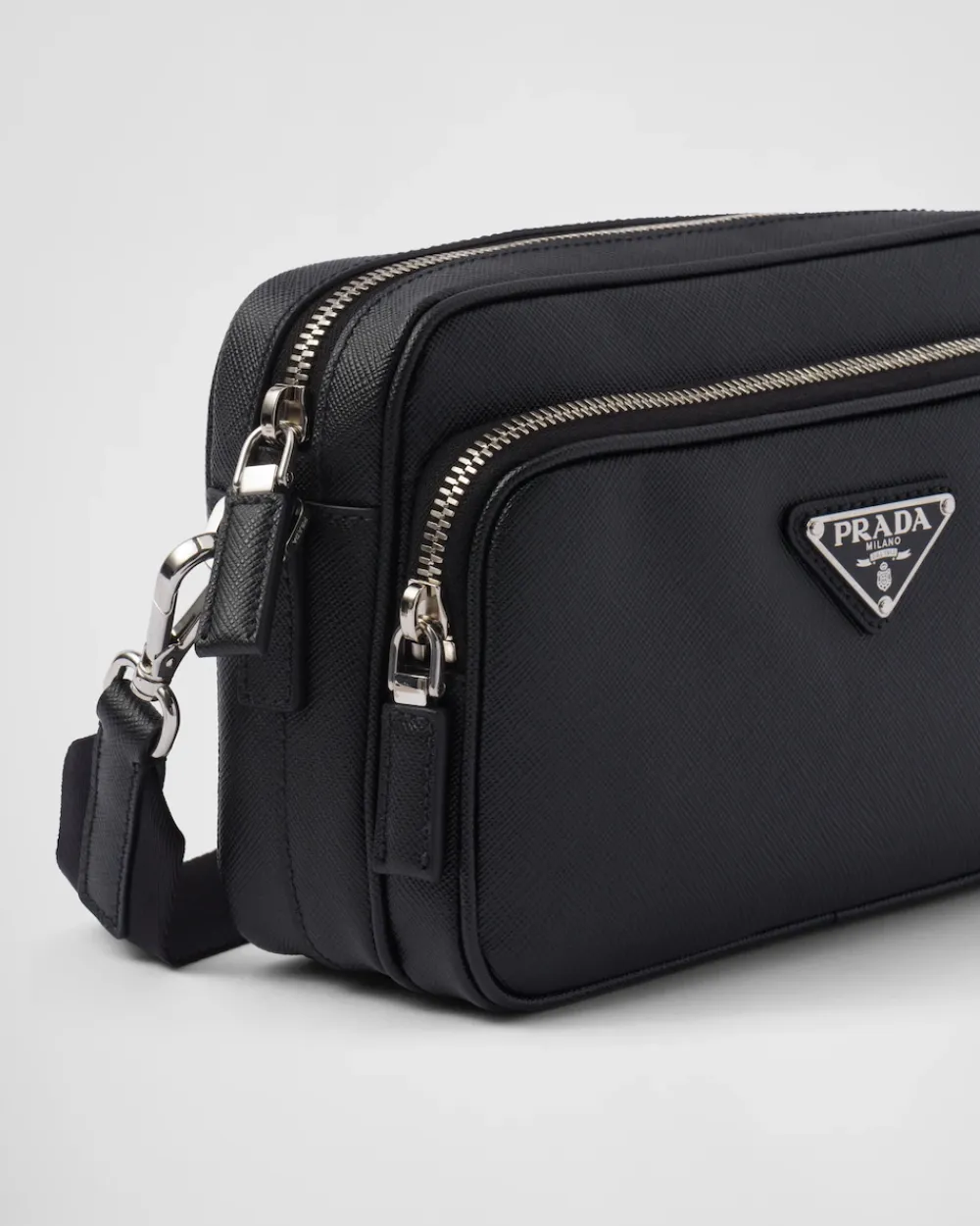 Hombre Prada BOLSOS MENSAJEROS^Bolso Bandolera De Piel Saffiano