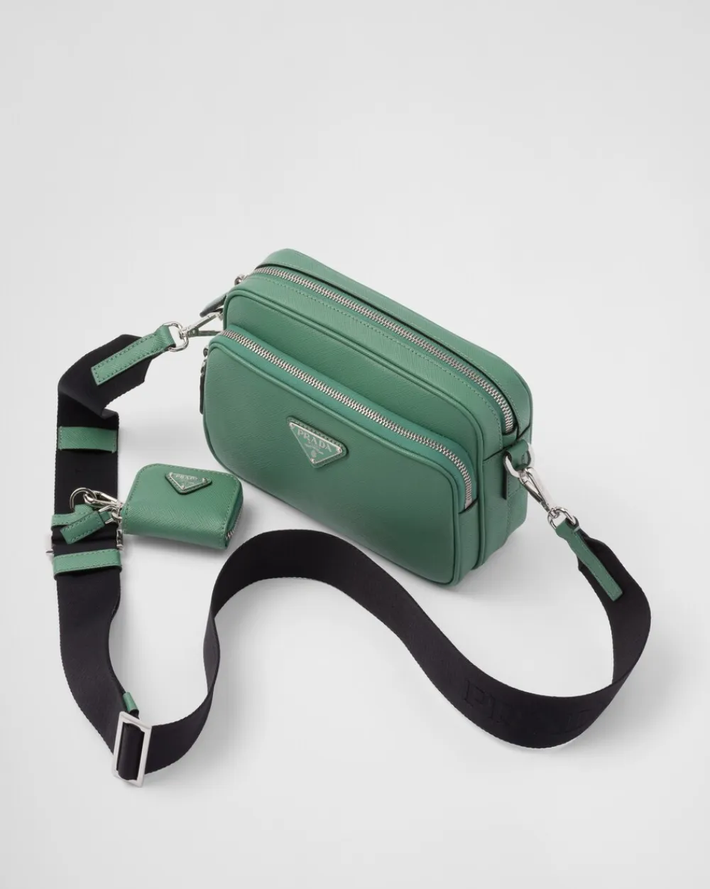 Hombre Prada BOLSOS MENSAJEROS^Bolso Bandolera De Piel Saffiano
