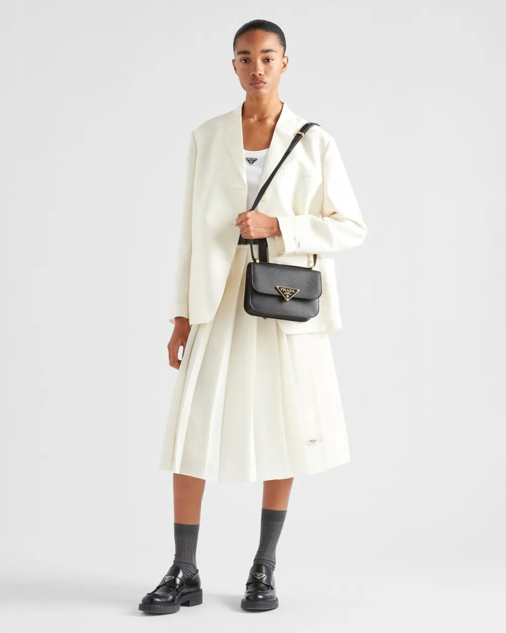 Mujer Prada BOLSOS DE HOMBRO|BOLSOS DE HOMBRO^Bolso Bandolera De Piel Saffiano