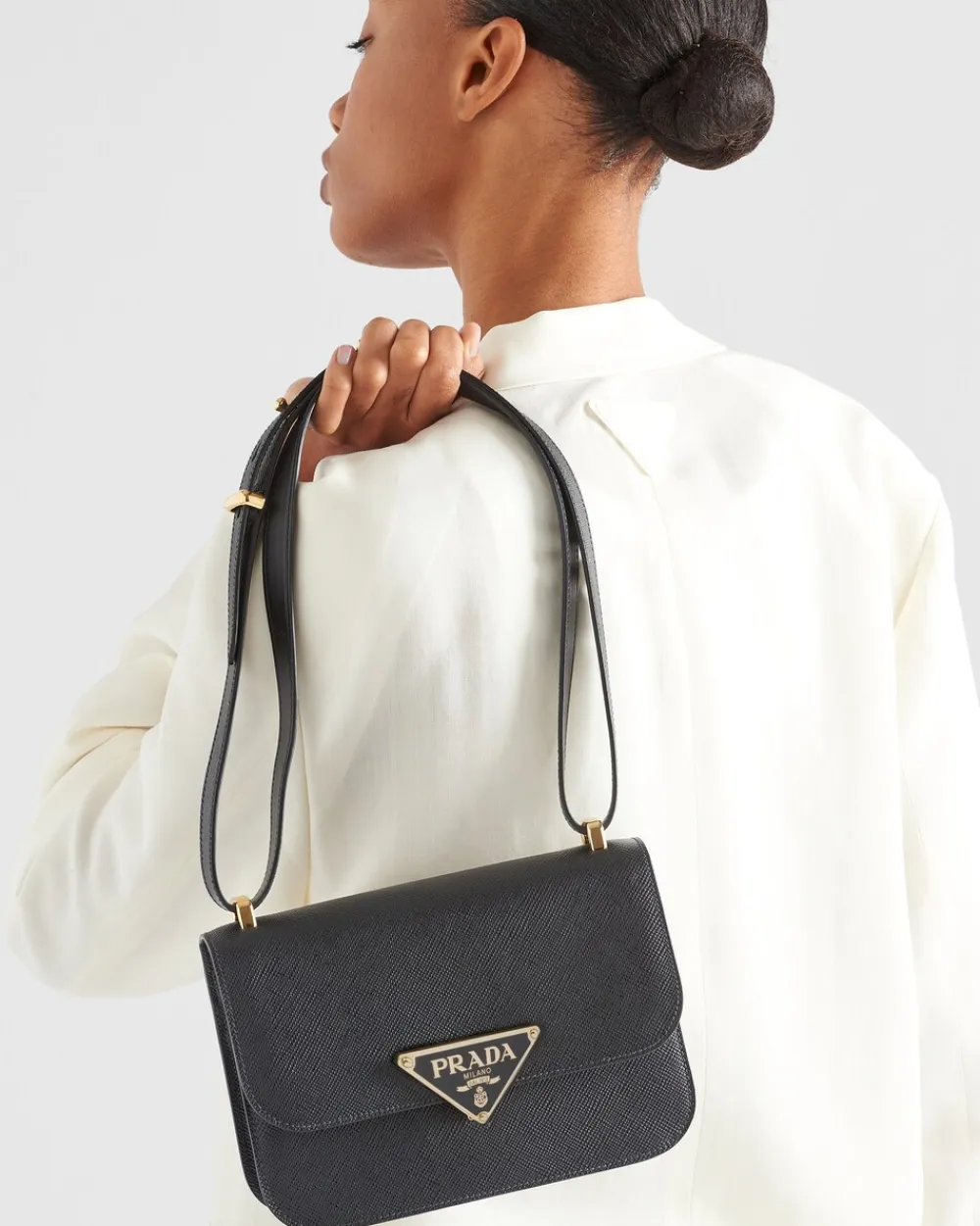 Mujer Prada BOLSOS DE HOMBRO|BOLSOS DE HOMBRO^Bolso Bandolera De Piel Saffiano