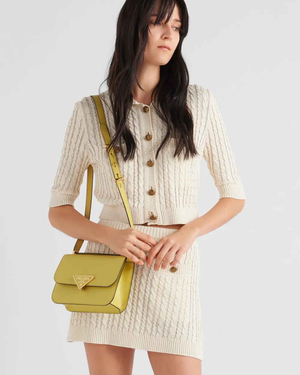 Mujer Prada BOLSOS DE HOMBRO|BOLSOS DE HOMBRO^Bolso Bandolera De Piel Saffiano