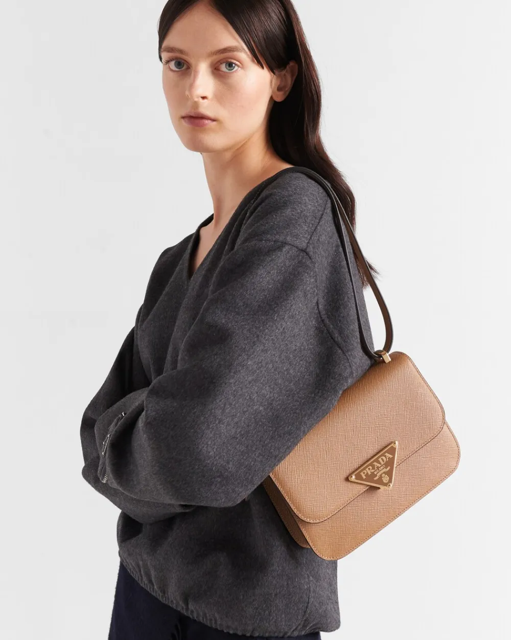 Mujer Prada BOLSOS DE HOMBRO|BOLSOS DE HOMBRO^Bolso Bandolera De Piel Saffiano