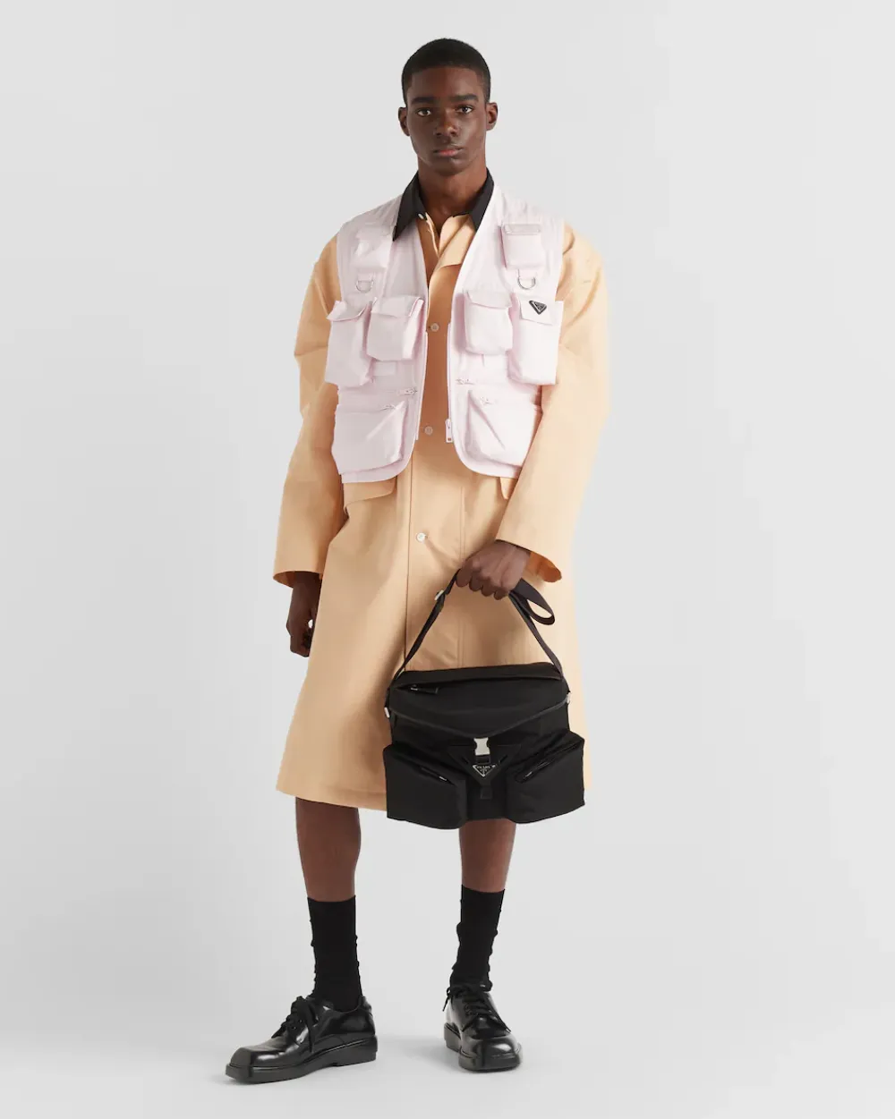 Hombre Prada BOLSOS MENSAJEROS^Bolso Bandolera De Re-nylon Y Piel
