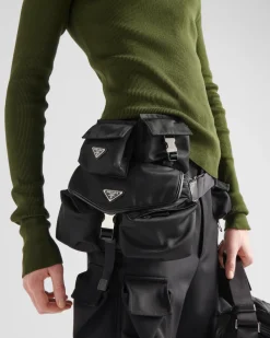 Hombre Prada BOLSOS MENSAJEROS|MOCHILAS Y RIÑONERAS^Bolso Bandolera De Re-nylon Y Piel