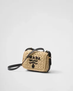 Mujer Prada PRADA SUMMER BAGS|BOLSOS DE HOMBRO^Bolso Bandolera De Tejido Trenzado Y Piel