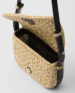 Mujer Prada PRADA SUMMER BAGS|BOLSOS DE HOMBRO^Bolso Bandolera De Tejido Trenzado Y Piel