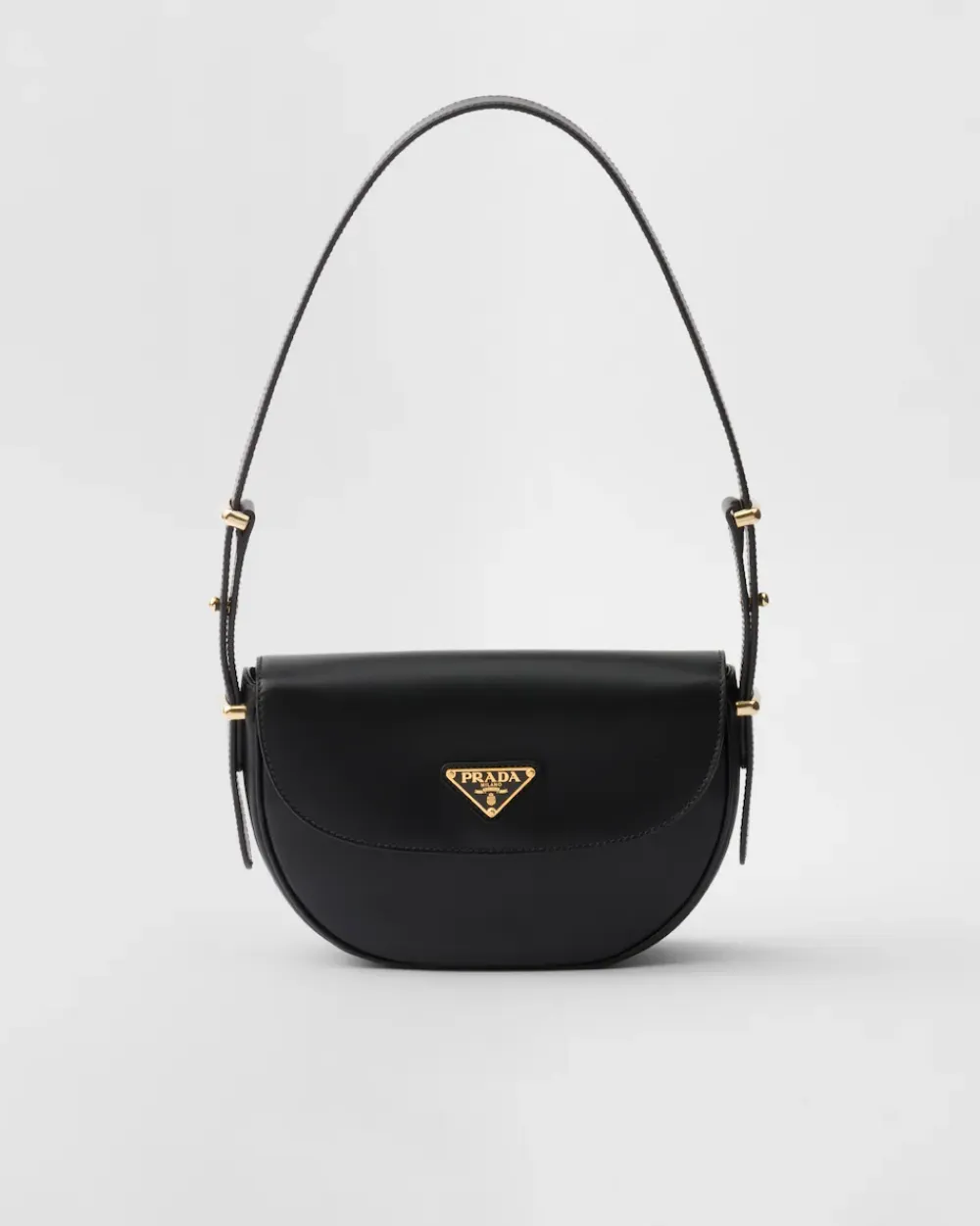 Mujer Prada PRADA ARQUE’|BOLSOS DE HOMBRO^Bolso Bandolera Arqué De Piel Con Solapa