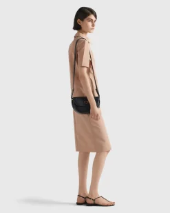 Mujer Prada PRADA ARQUE’|BOLSOS DE HOMBRO^Bolso Bandolera Arqué De Piel Con Solapa