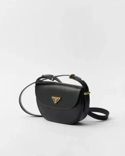 Mujer Prada PRADA ARQUE’|BOLSOS DE HOMBRO^Bolso Bandolera Arqué De Piel Con Solapa