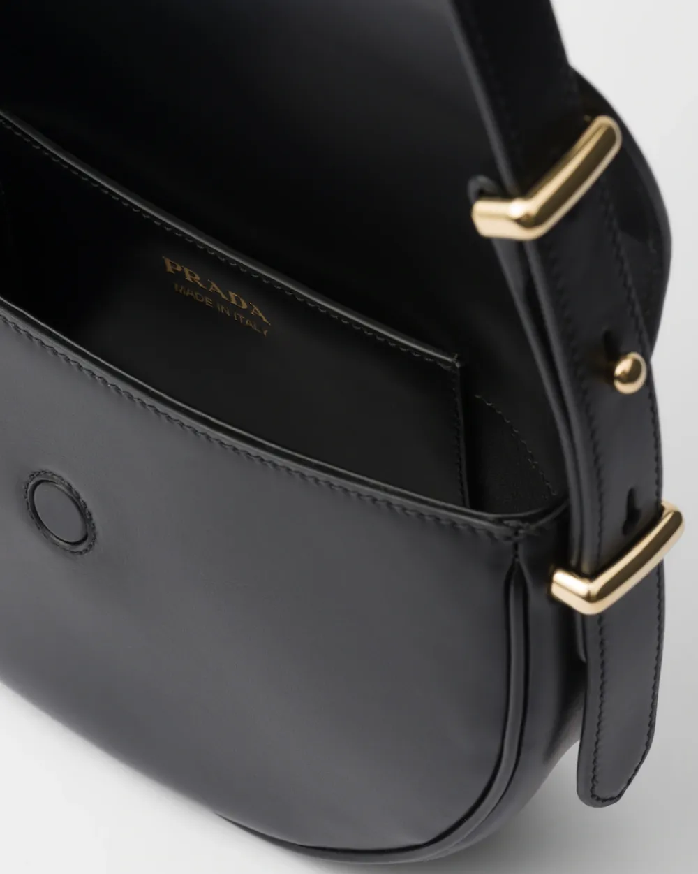 Mujer Prada PRADA ARQUE’|BOLSOS DE HOMBRO^Bolso Bandolera Arqué De Piel Con Solapa