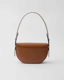 Mujer Prada BOLSOS DE HOMBRO|BOLSOS DE HOMBRO^Bolso Bandolera Arqué De Piel Con Solapa