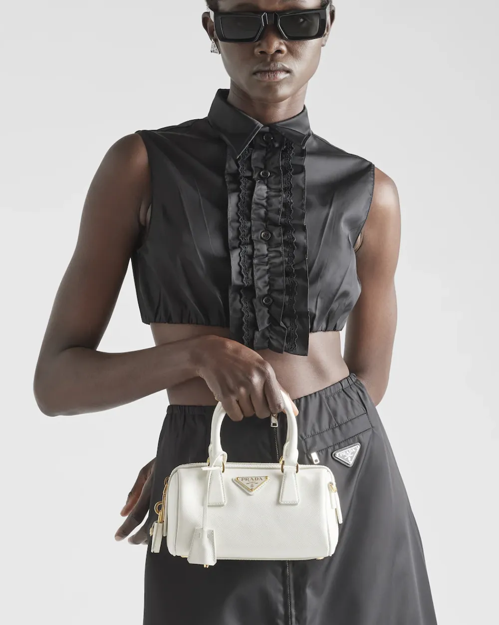 Mujer Prada MINIBOLSOS|MINIBOLSOS^Bolso Con Asa Superior De Piel Saffiano
