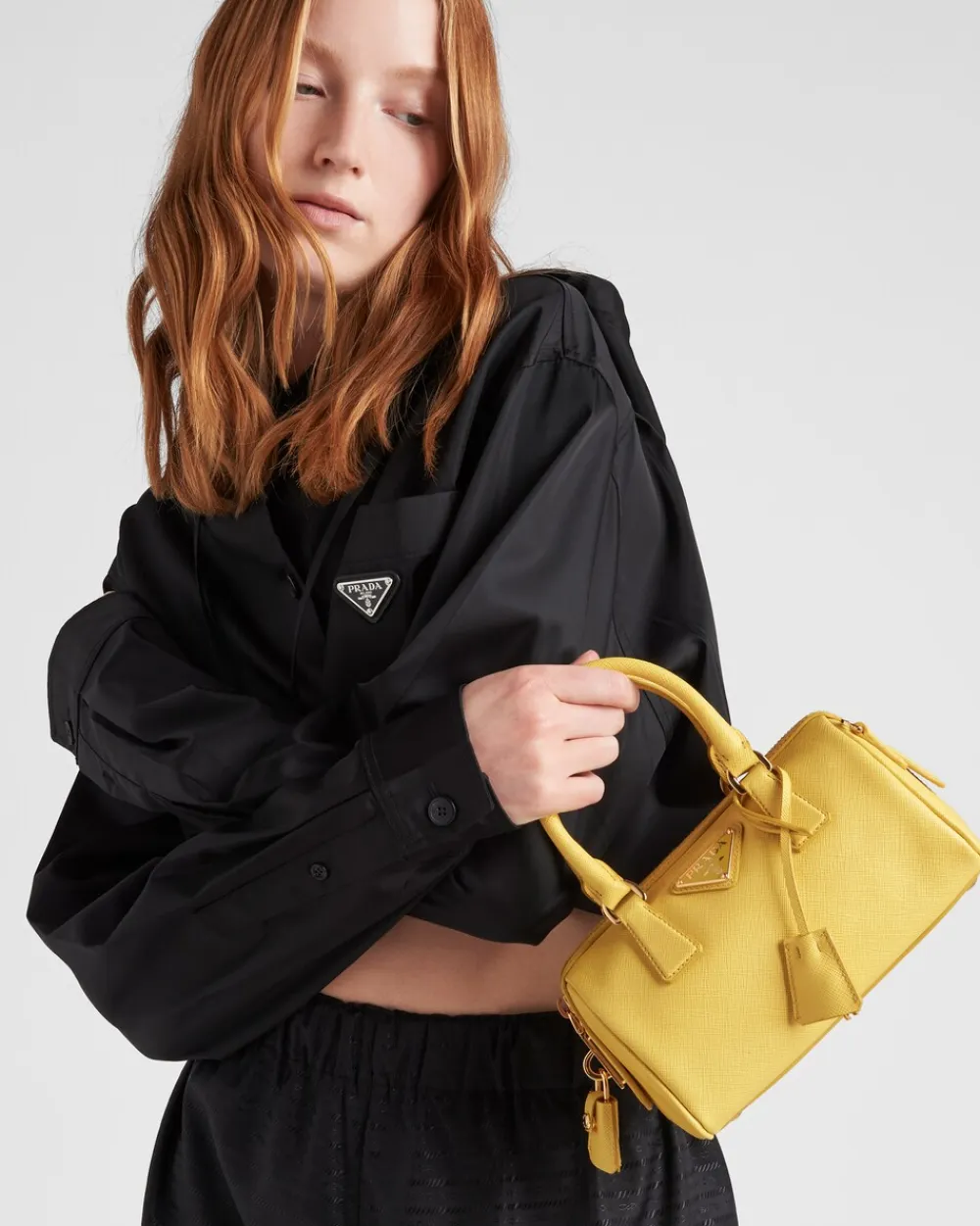 Mujer Prada MINIBOLSOS|MINIBOLSOS^Bolso Con Asa Superior De Piel Saffiano