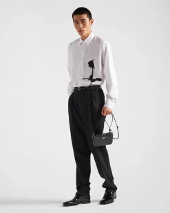 Hombre Prada BOLSOS MENSAJEROS^Bolso De Piel Cepillada Brique