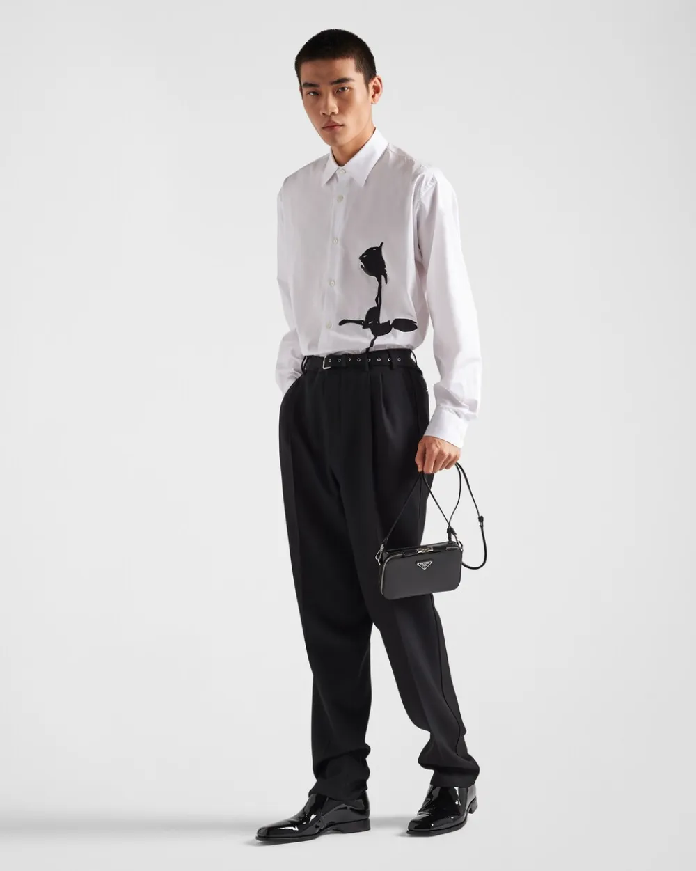 Hombre Prada BOLSOS MENSAJEROS^Bolso De Piel Cepillada Brique