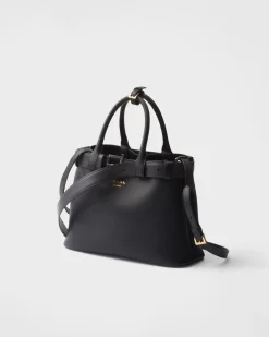 Mujer Prada PRADA BUCKLE|BOLSOS CON ASA SUPERIOR^Bolso De Piel Mediano Buckle Con Cinturón