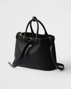Prada PRADA BUCKLE^Bolso De Piel Mediano Buckle Con Cinturón