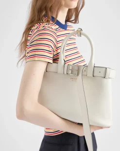 Mujer Prada PRADA BUCKLE|BOLSOS CON ASA SUPERIOR^Bolso De Piel Mediano Buckle Con Cinturón