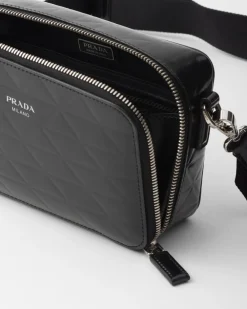 Hombre Prada BOLSOS MENSAJEROS^Bolso De Piel Brique