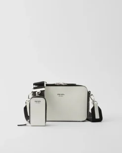 Hombre Prada BOLSOS MENSAJEROS^Bolso De Piel Brique