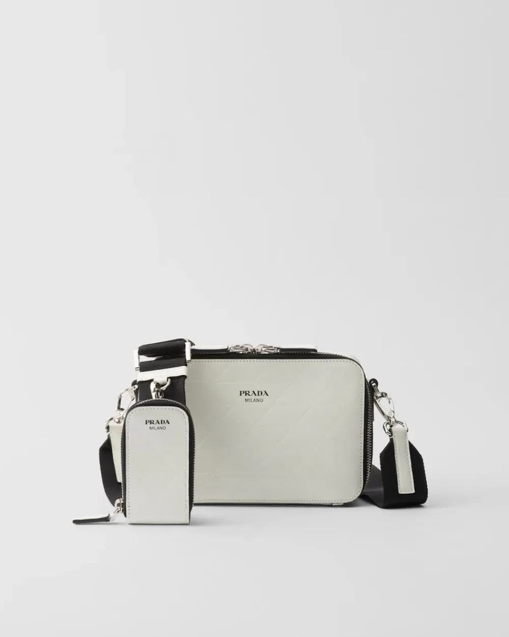 Hombre Prada BOLSOS MENSAJEROS^Bolso De Piel Brique