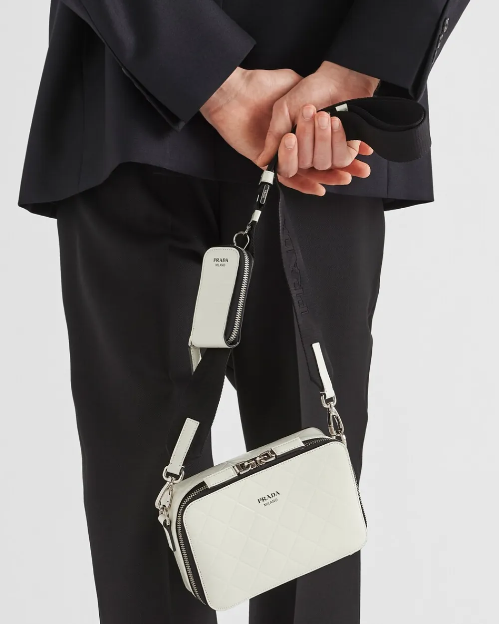 Hombre Prada BOLSOS MENSAJEROS^Bolso De Piel Brique