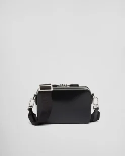 Hombre Prada BOLSOS MENSAJEROS^Bolso De Piel Brique