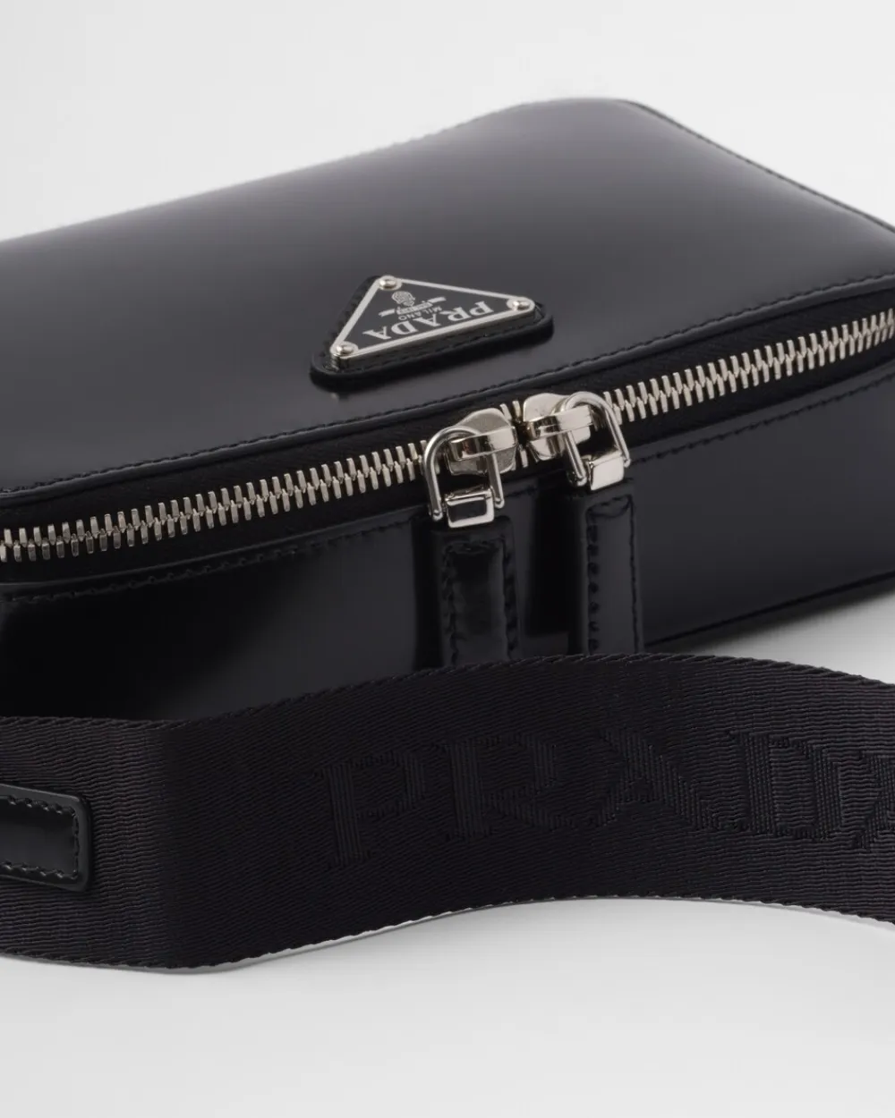 Hombre Prada BOLSOS MENSAJEROS^Bolso De Piel Brique