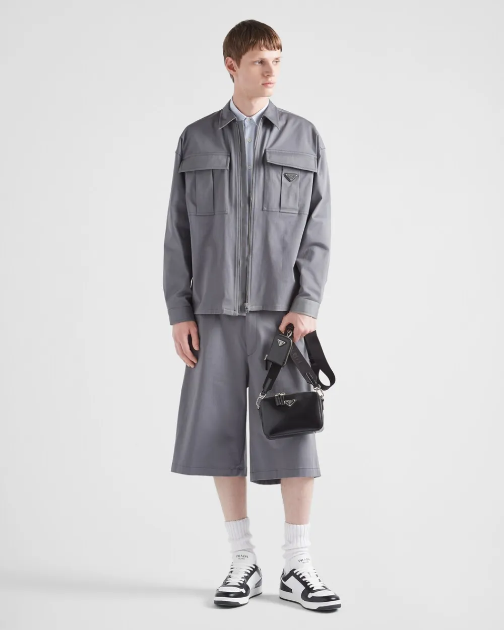 Hombre Prada BOLSOS MENSAJEROS^Bolso De Piel Brique