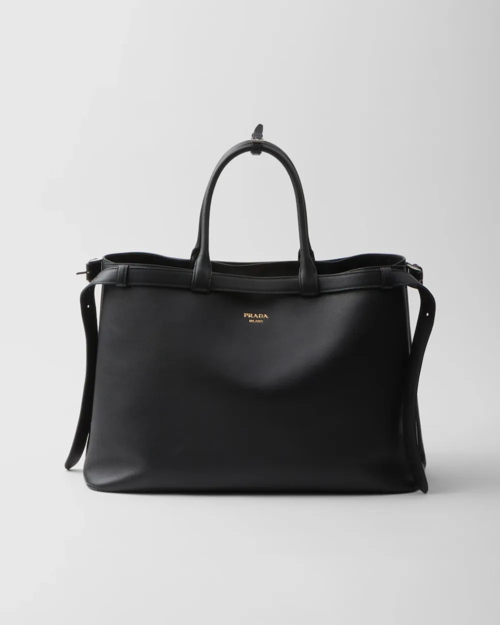 Hombre Prada BOLSOS GRANDES^Bolso De Piel Buckle Con Cinturón Doble